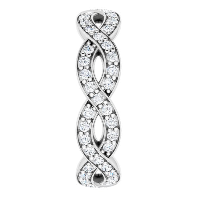 0.72 ct. Round Diamond Infinity Style Eternity Band-VIRABYANI